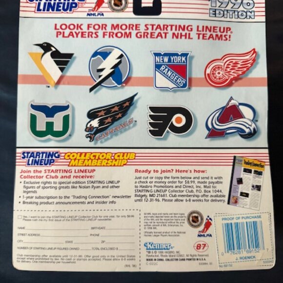 Jeremy Roenick CHICAGO BLACKHAWKS Starting Lineup - Picture 2 of 2